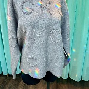 Calvin Klein Gray Textured Women's Sweater
